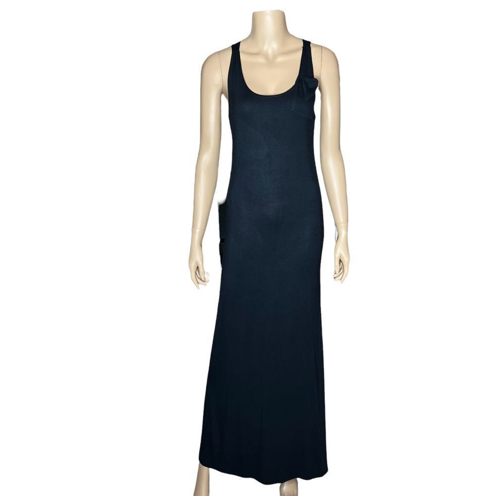 Kova & T Jessie Dress Black Maxi Tank Bodycon Racerback Stretch Size S (34) - Picture 4 of 12